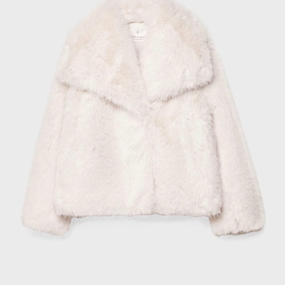 Stradivarius Cream Teddy Jacket - Picture 4 of 7